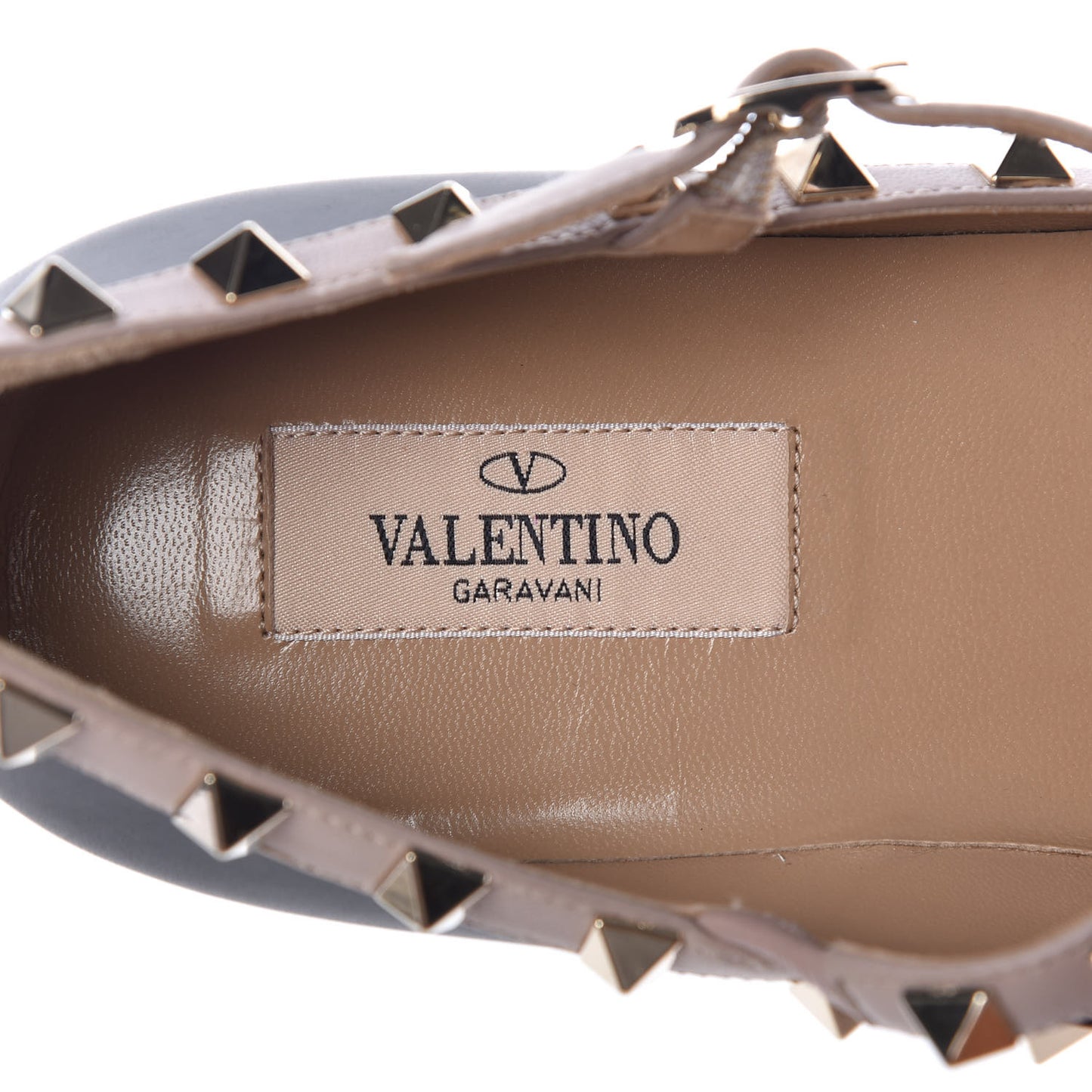 Nappa Rockstud Cage Ballerina Flats 39 Black Poudre