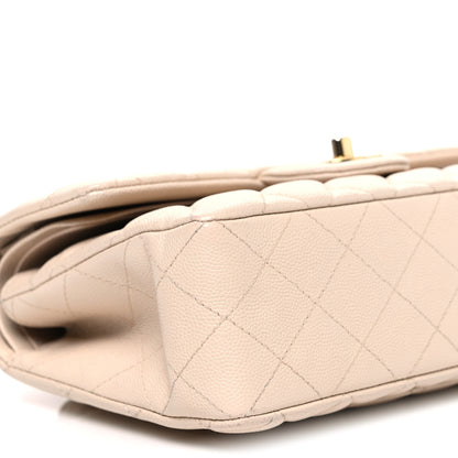 Chanel Caviar Quilted Small Double Flap Beige 9 of 10