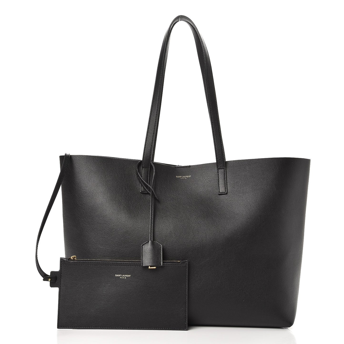 Calfskin Large Shopping Tote Black