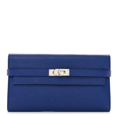 Hermes Epsom Kelly Longue Wallet Bleu Electrique 1 of 9
