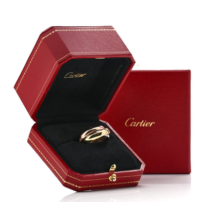 Cartier 18K Pink Yellow White Gold Large Trinity Ring 62 10 5 of 5