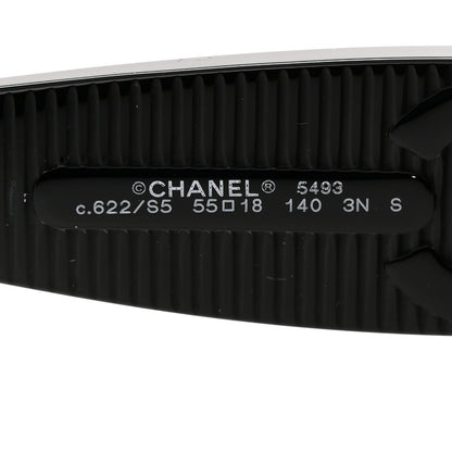 Chanel Acetate Rectangle Sunglasses 5493 Black Brown 5 of 8