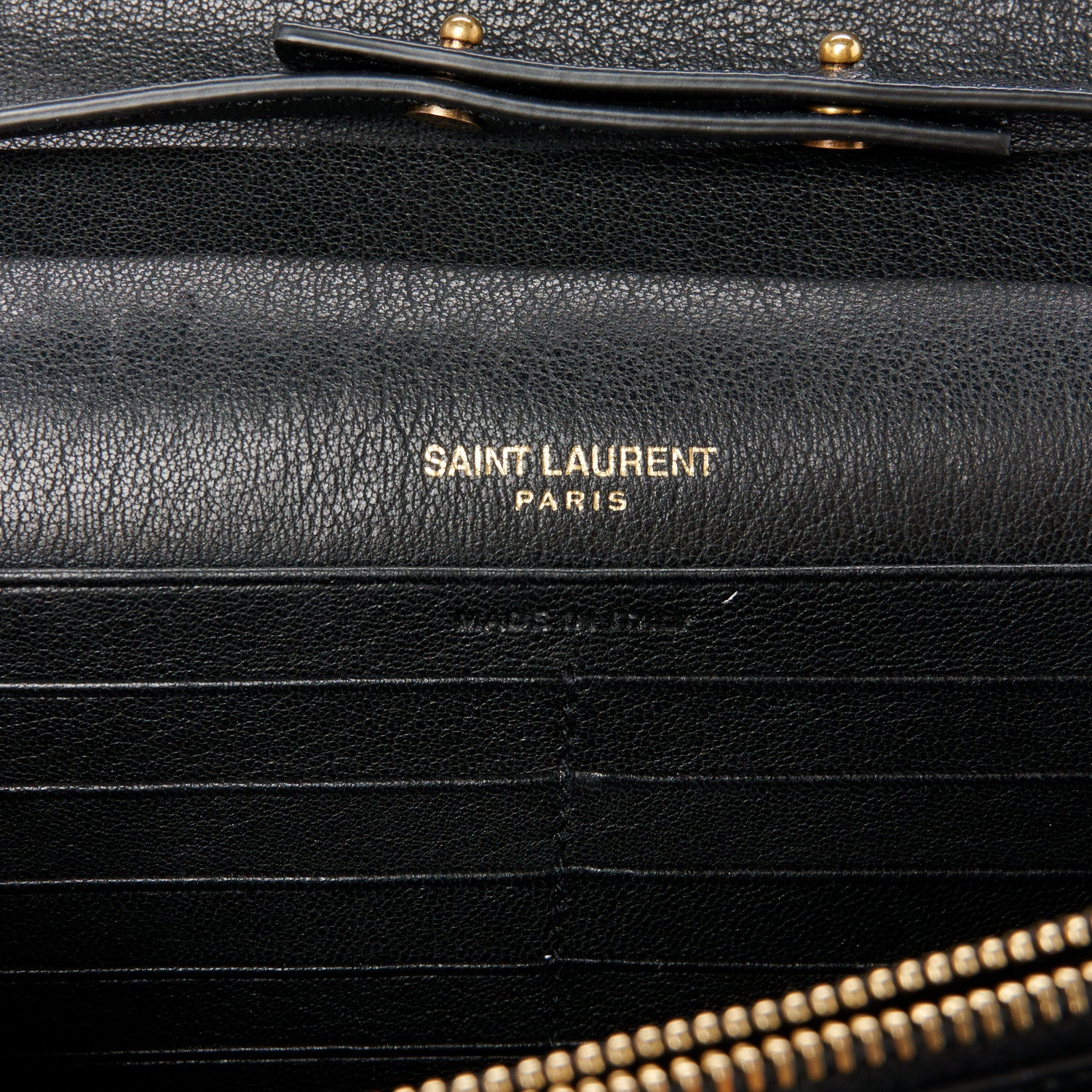 Saint Laurent Denim Matelasse Chevron Monogram Chain Wallet Blue Jeans 6 of 9