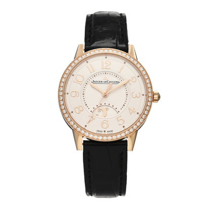 Jaeger-LeCoultre 18K Rose Gold Alligator Diamond Bezel 34mm Rendez-Vous Automatic Watch Silver Q3442440 1 of 5