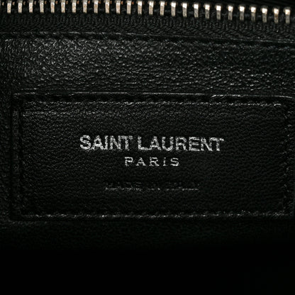 Saint Laurent Calfskin Crocodile Embossed Small Sac de Jour Dusty Black 6 of 10