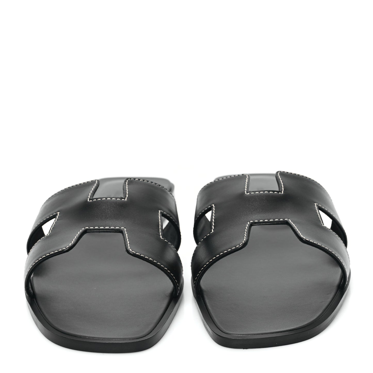 Box Calfskin Oran Sandals 40.5 Black
