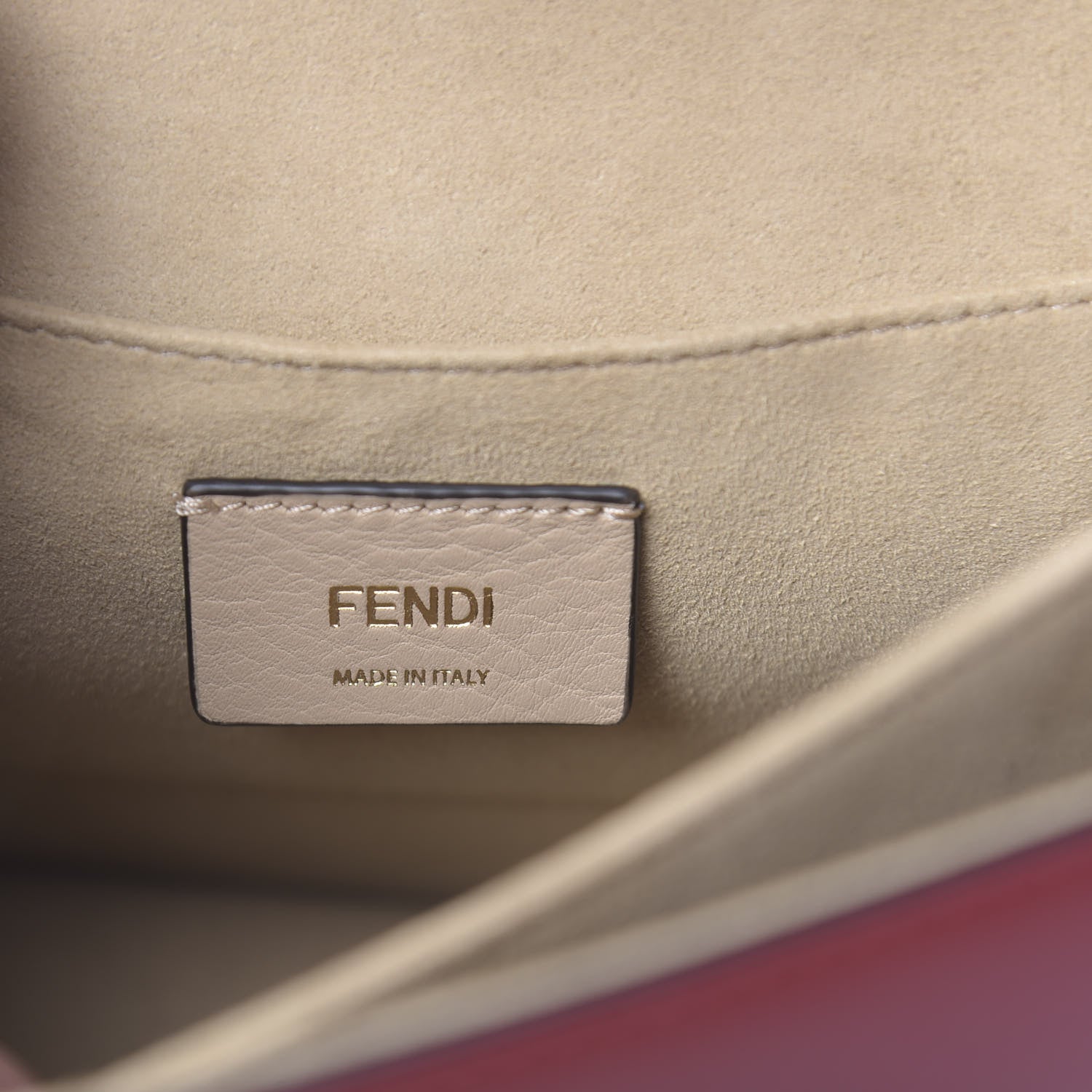 Fendi Vitello Liberty FF 1974 Embossed Kan I Shoulder Bag Fragola 6 of 10