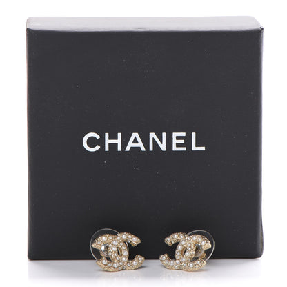 Chanel Metal Pearl CC Earrings Gold 5 of 5