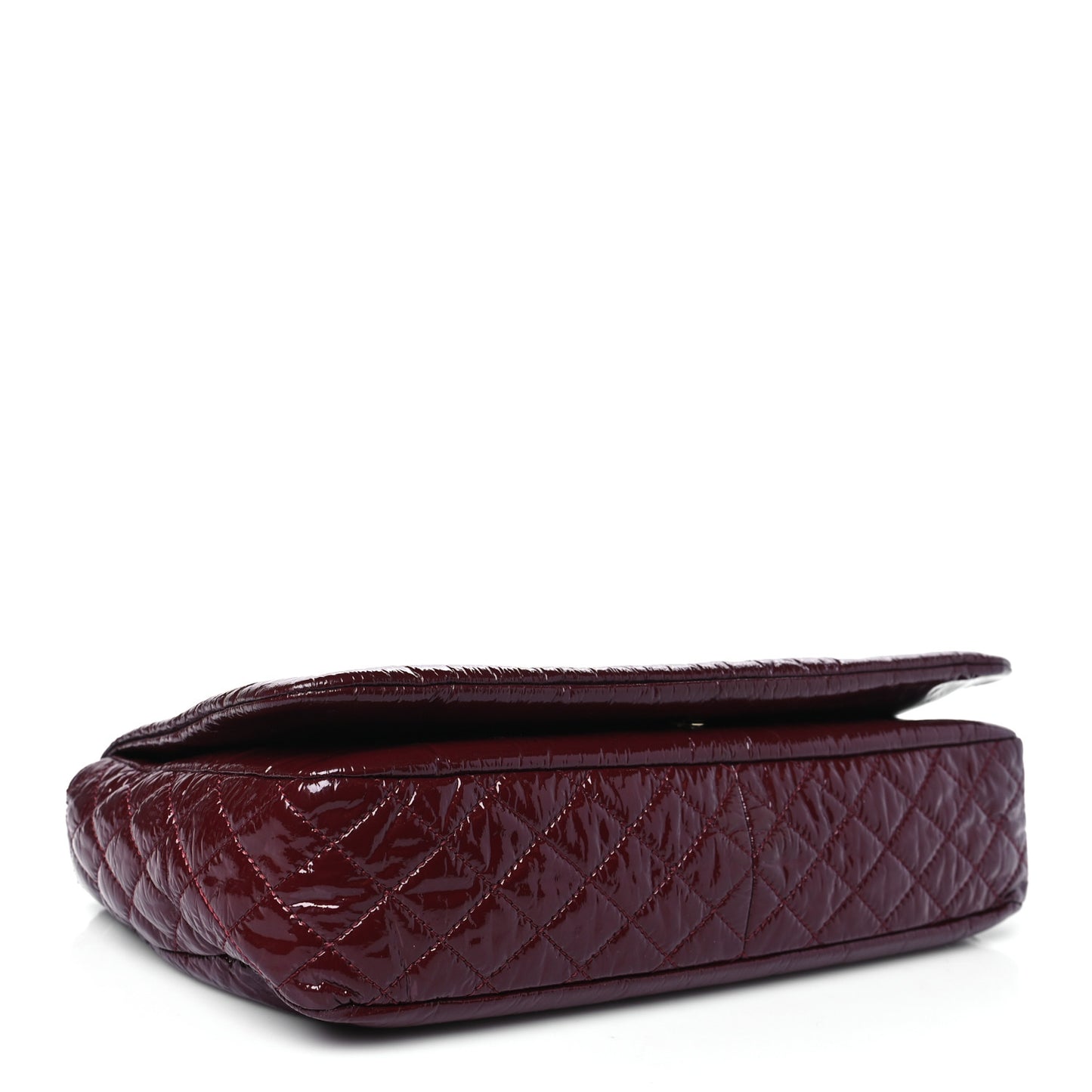 Vinyl Rock and Chain Medium Flap Bordeaux