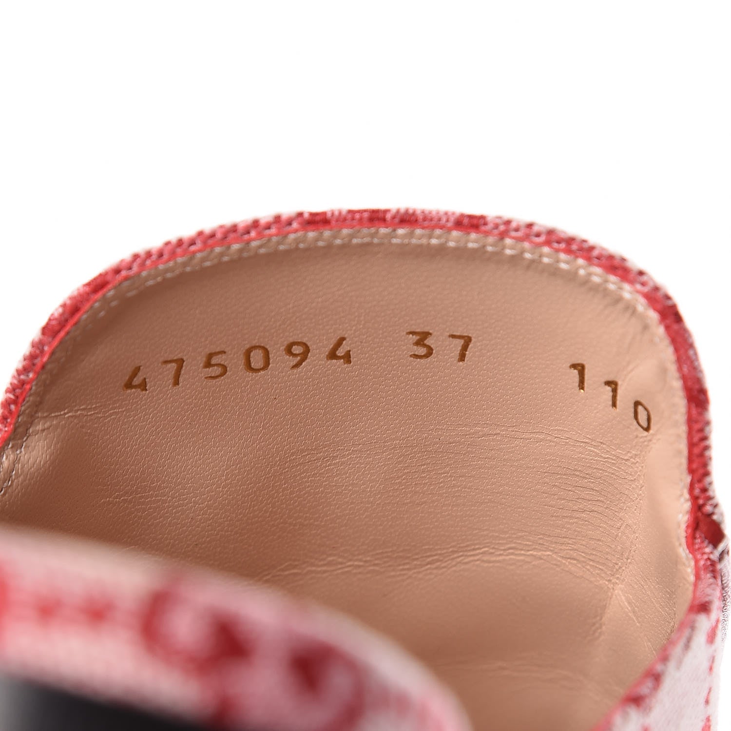 Gucci Canvas GG Monogram Horsebit Womens Princetown Slippers 37 Gardenia Hibiscus Red 9 of 10