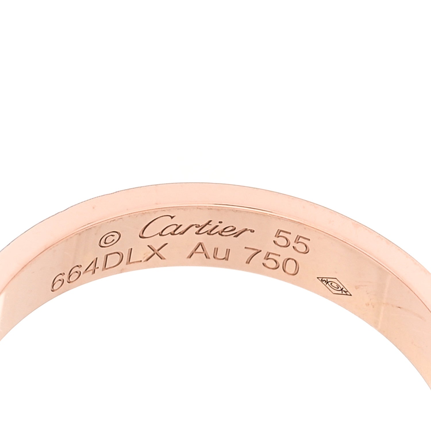 Cartier 18K Pink Gold 3.5mm LOVE Wedding Band Ring 55 7.25 4 of 5