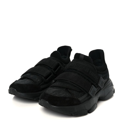 Christian Dior Shiny Oblique Technical Fabric Nylon Womens D-Wander Sneakers 35.5 Black 4 of 10
