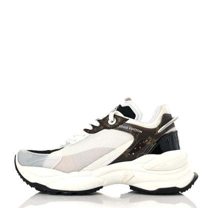 Louis Vuitton LOUIS VUITTON Monogram Calfskin Run 55 Sneakers 37.5 White 1 of 18