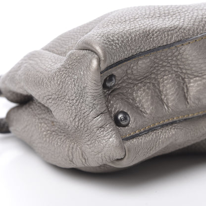 Fendi Metallic Calfskin Romano Selleria Medium Peekaboo Iconic Satchel Silver 13 of 17