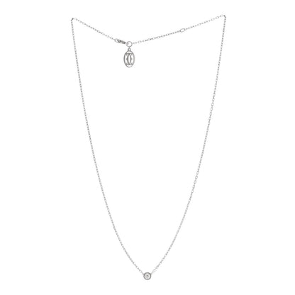 Cartier 18K White Gold Diamond SM D'Amour Pendant Necklace 3 of 5