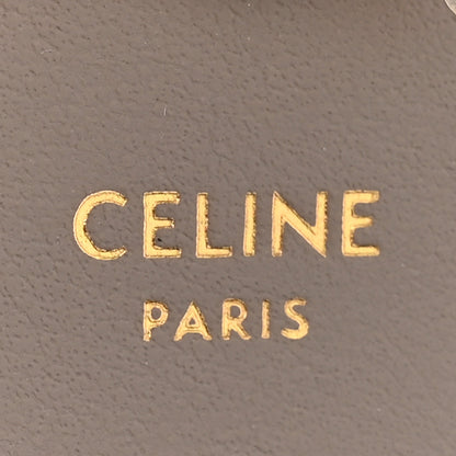 Celine Shiny Calfskin Triomphe Flap Card Holder Pebble 6 of 10