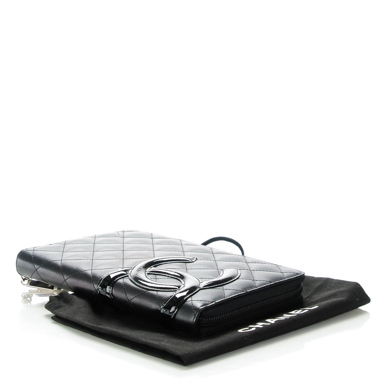 Chanel Calfskin Cambon Zip Around Organizer Wallet Black 4 of 8