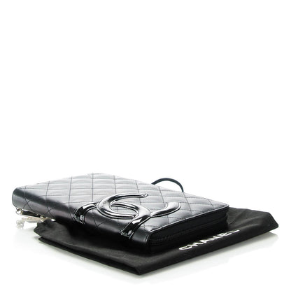 Chanel Calfskin Cambon Zip Around Organizer Wallet Black 4 of 8