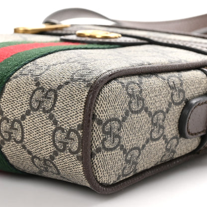 Gucci GG Supreme Monogram Web Mini Ophidia Messenger Brown 10 of 10
