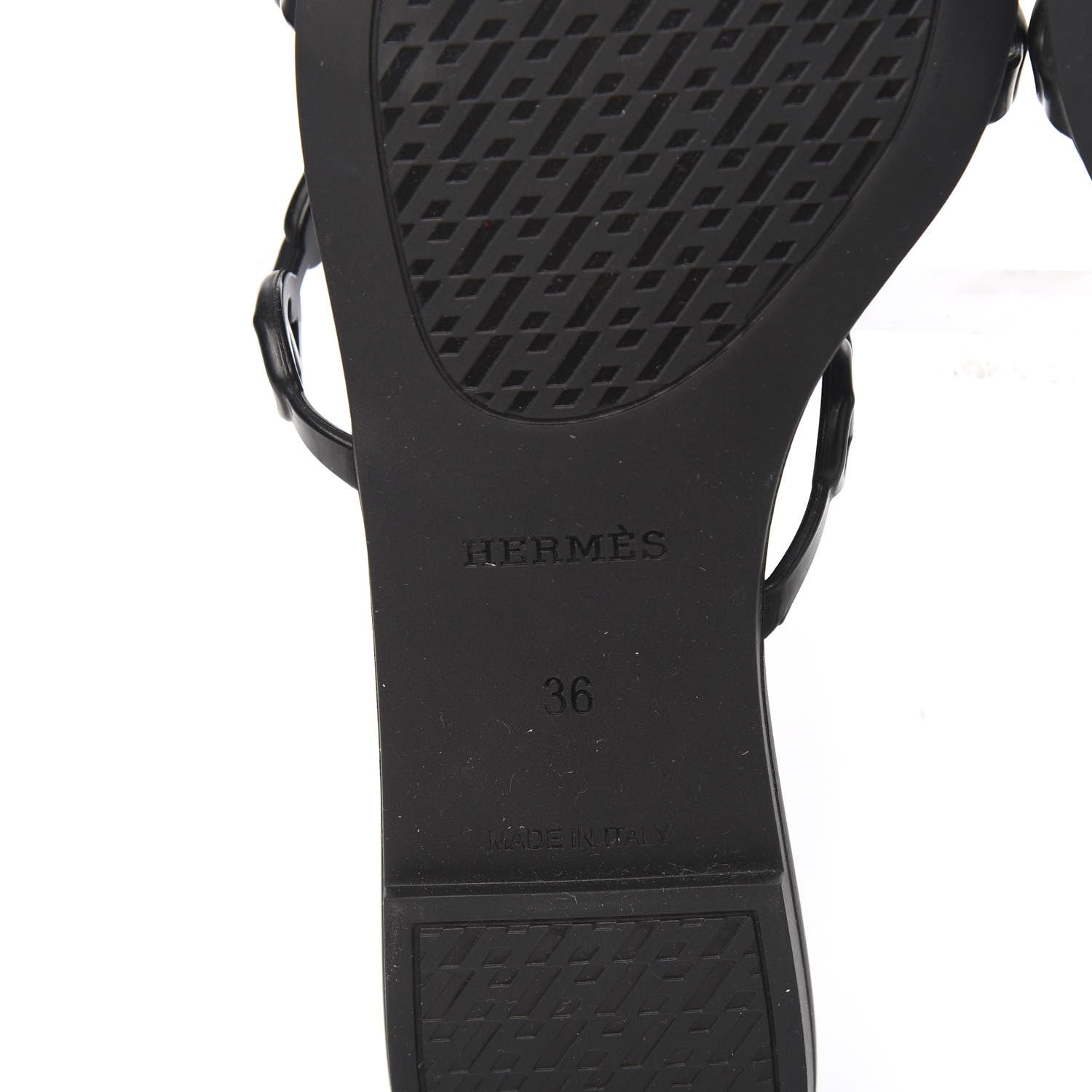 Hermes TPU Rivage Sandals 36 Black 6 of 7
