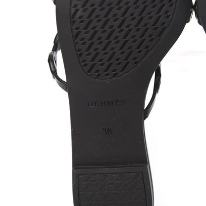 Hermes TPU Rivage Sandals 36 Black 6 of 7