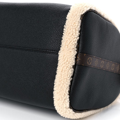 Louis Vuitton Calfskin Monogram Teddy Speedy Bandouliere 30 Black 8 of 8