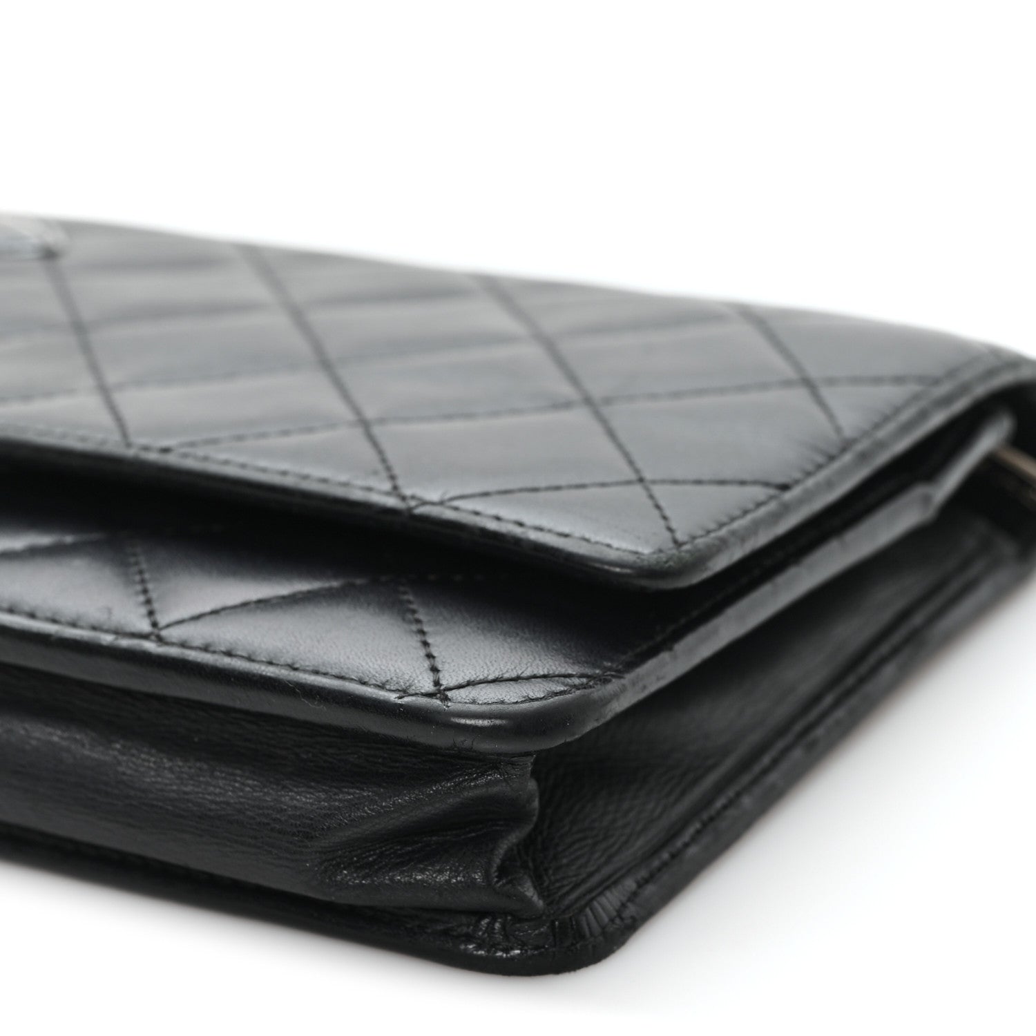 Chanel Calfskin Quilted Cambon Wallet on Chain WOC Black 11 of 13