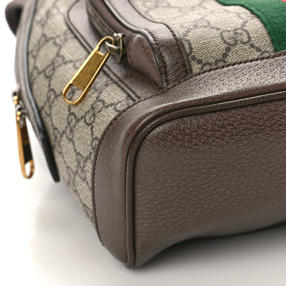 Gucci GG Supreme Monogram Calfskin Web Small Ophidia Day Backpack Beige Ebony New Acero 8 of 9