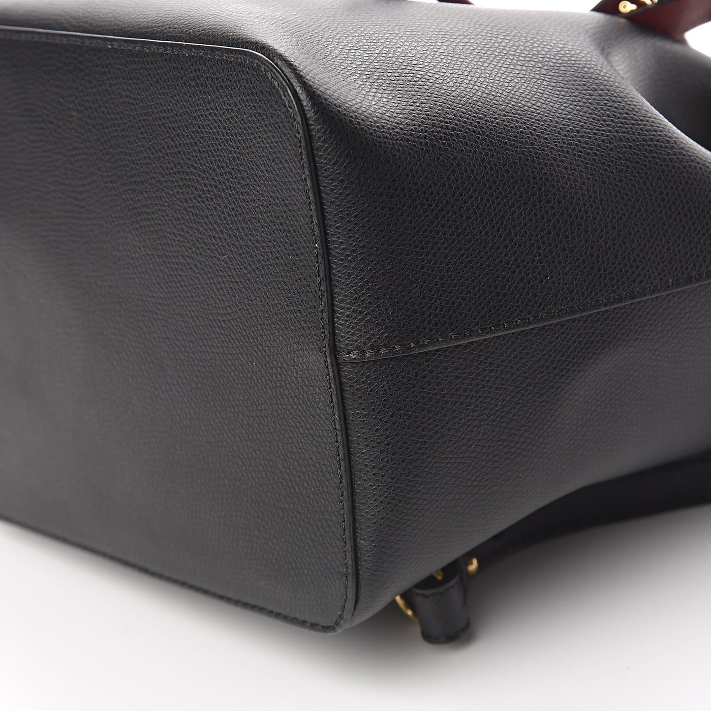 Vitello Cruise Bi-Color FF 1974 Embossed F is Fendi Drawstring Backpack Black Fragola Maya