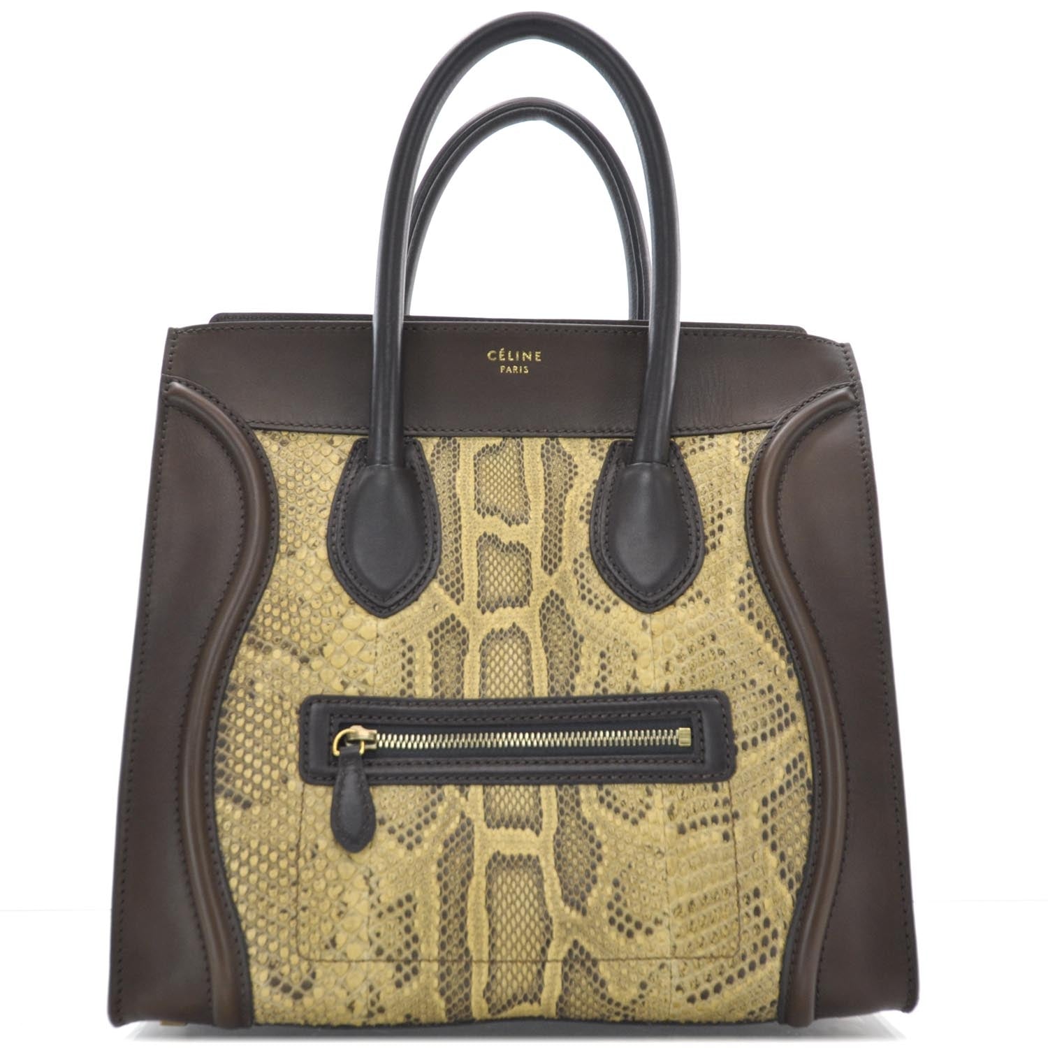Celine Python Mini Luggage Honey 1 of 10