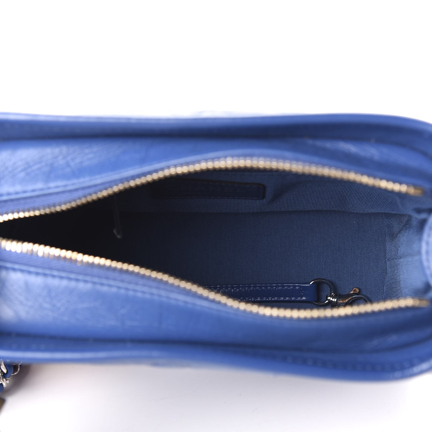 Aged Calfskin Quilted Small Gabrielle Hobo Blue