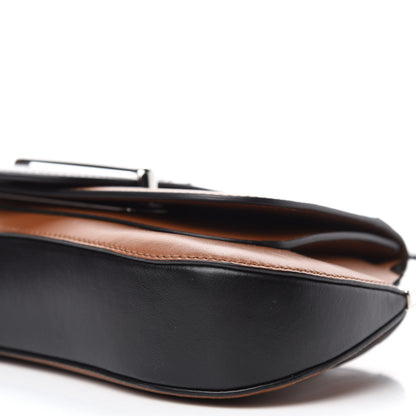 Prada City Calfskin Sidonie Shoulder Bag Black Cognac 7 of 9