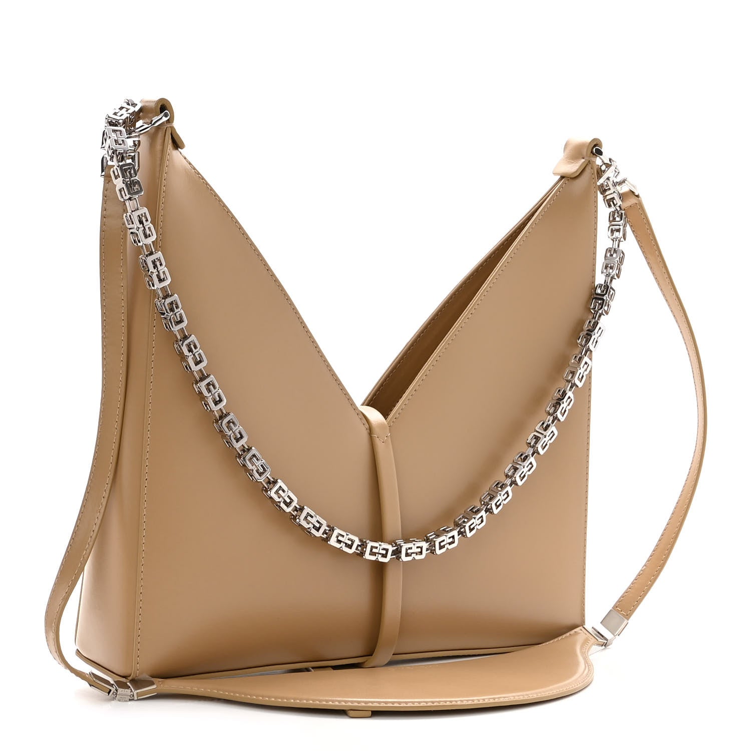 Givenchy Calfskin Small Cut Out Chain Bag Beige Cappucino 3 of 10