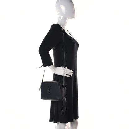 Saint Laurent Lambskin Monogram Small Lou Camera Bag Black 2 of 9
