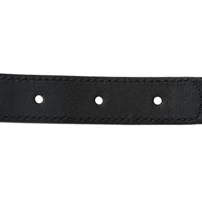 Gucci GG Supreme Monogram Matte Plutone Calfskin Double G 20mm Belt 75 30 Beige Ebony Black 5 of 5