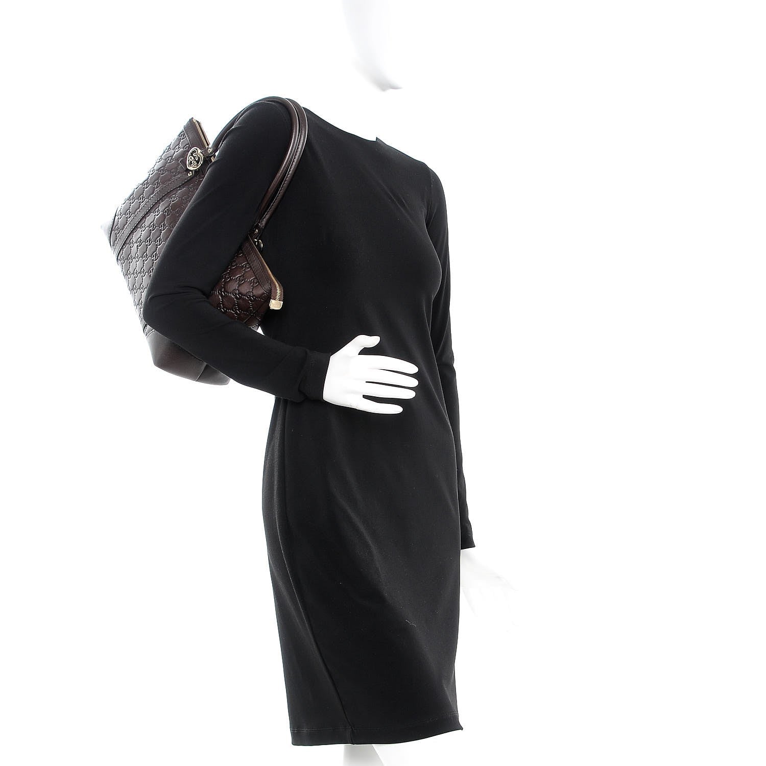 Gucci Guccissima Small Lovely Heart Tote Chocolate 2 of 10