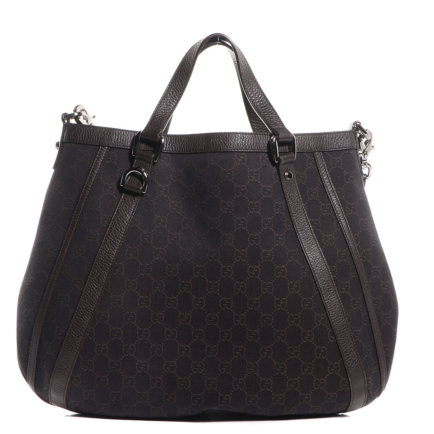 Monogram Medium Abbey Convertible Tote Dark Brown