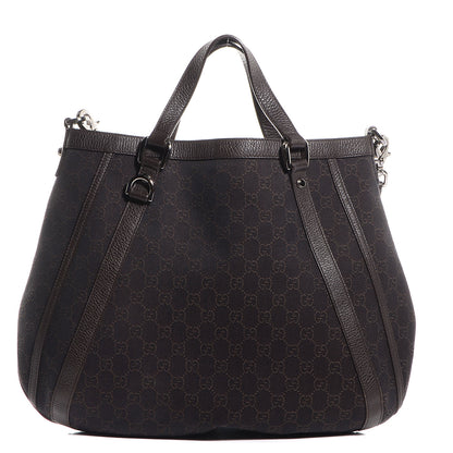 Gucci Monogram Medium Abbey Convertible Tote Dark Brown 1 of 7
