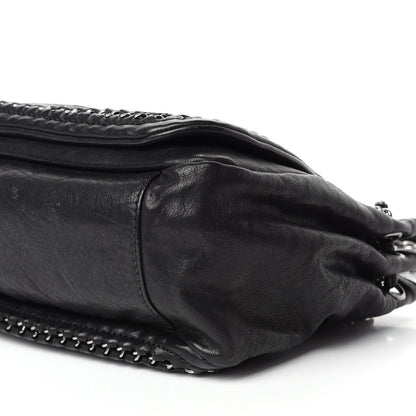 Chanel Metallic Goatskin Luxe Ligne Flap Black 7 of 10