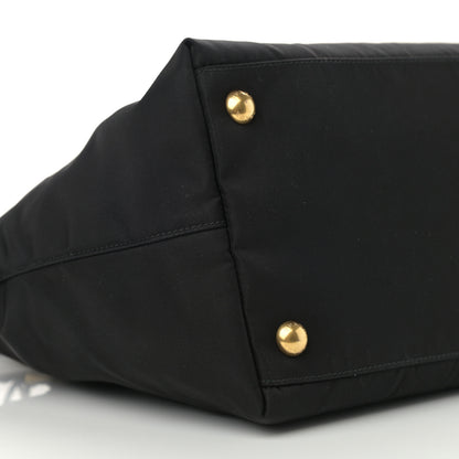 Prada Tessuto Nylon Saffiano Small Satchel Black 10 of 11