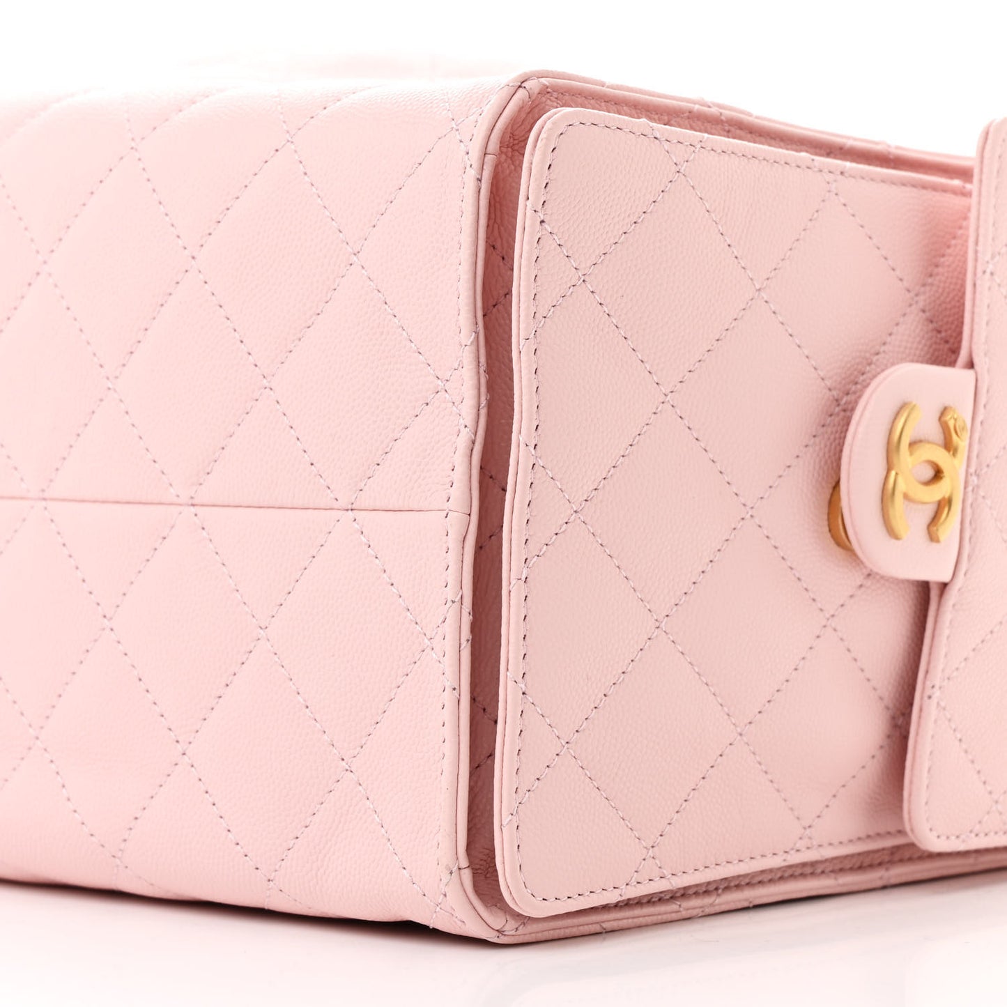 Caviar Quilted Medium Chanel 25 Handbag Light Pink