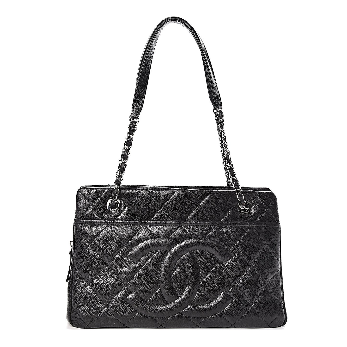 Caviar Quilted CC Timeless Soft Tote Black