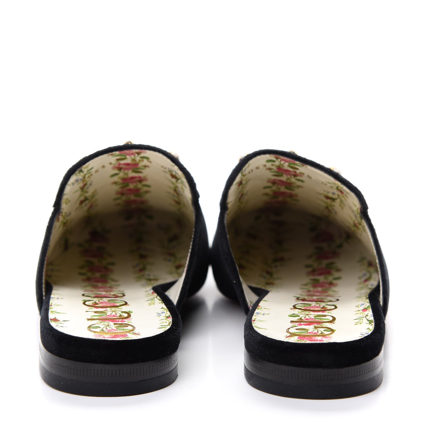 Gucci Velvet Marquise Crystals Womens Princetown Slippers 38.5 Black 7 of 11