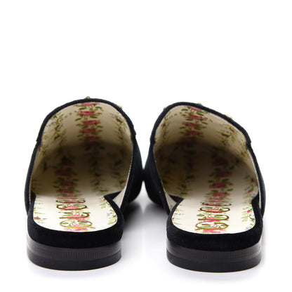 Gucci Velvet Marquise Crystals Womens Princetown Slippers 38.5 Black 7 of 11