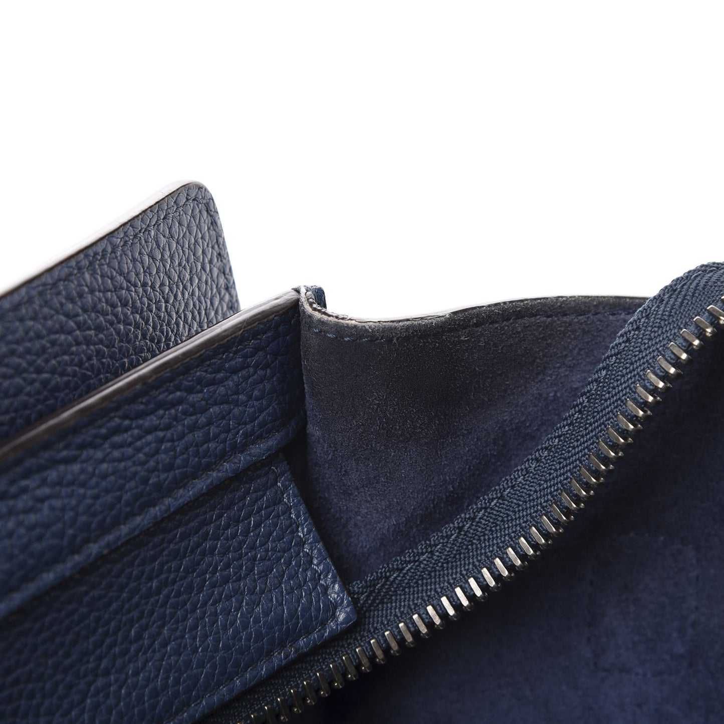 Baby Drummed Calfskin Micro Luggage Petrol
