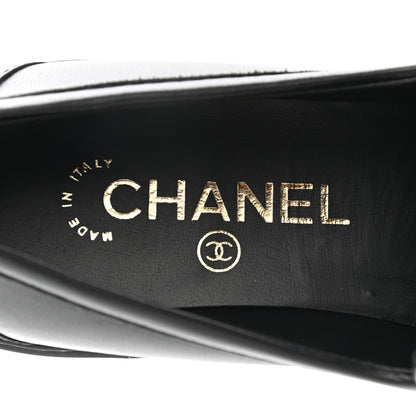 Chanel Lambskin Quilted CC Turnlock Loafers 37 Black 7 of 9