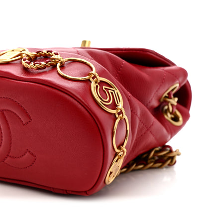 Chanel Calfskin Quilted Small Charms Backpack Red 10 of 11