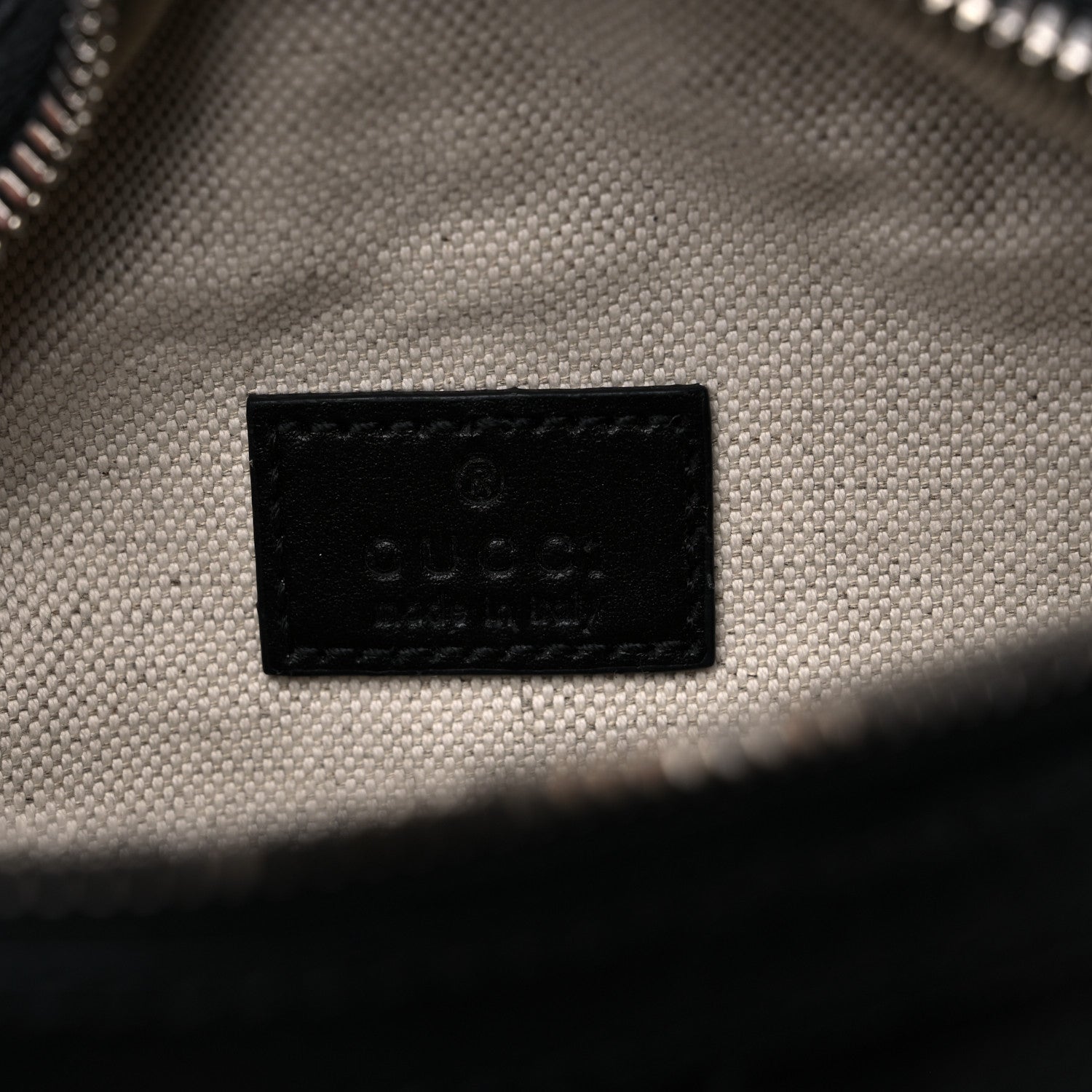 Gucci Calfskin GG Tennis Embossed Belt Bag Black 6 of 11