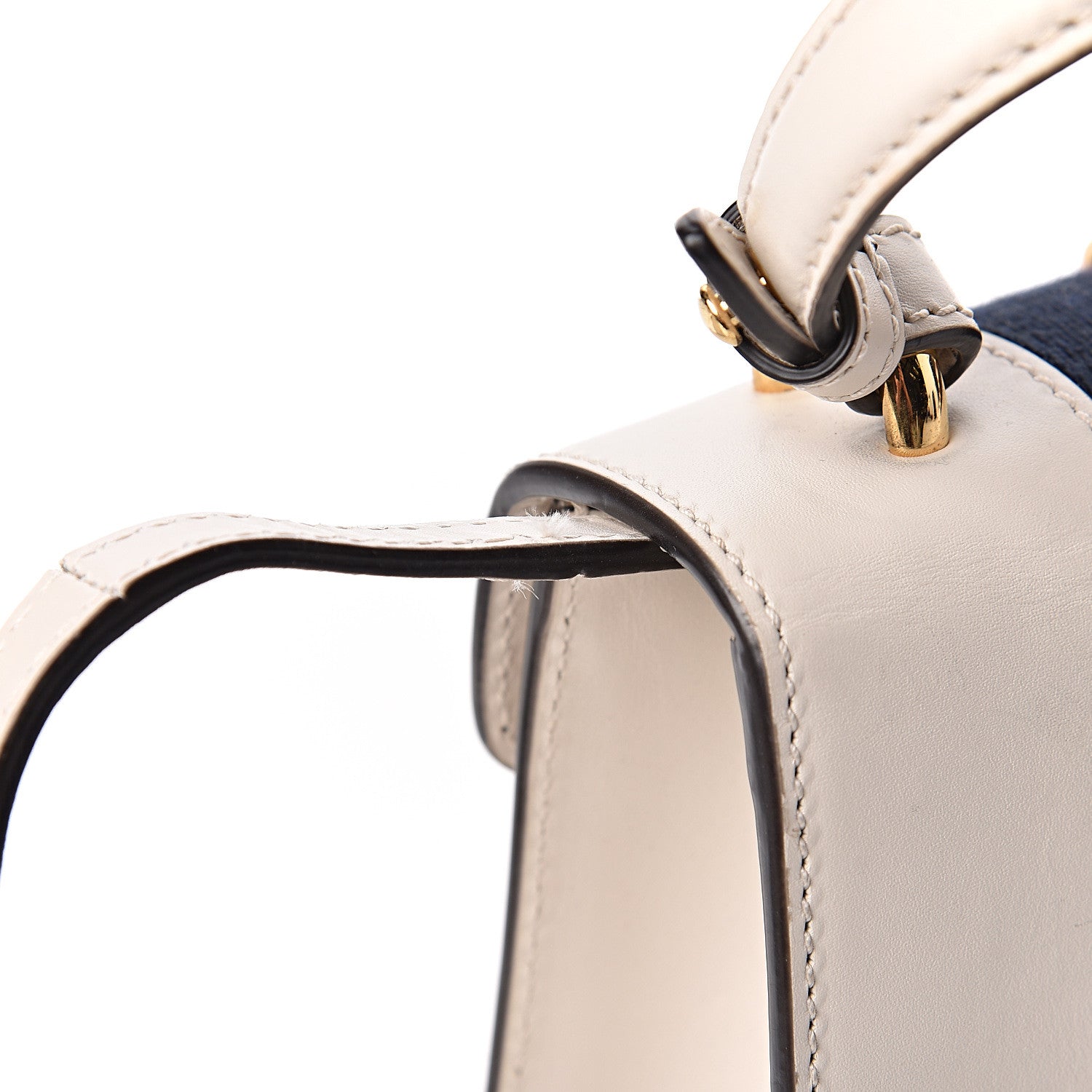 Gucci Calfskin Mini Sylvie Top Handle Bag White 12 of 13