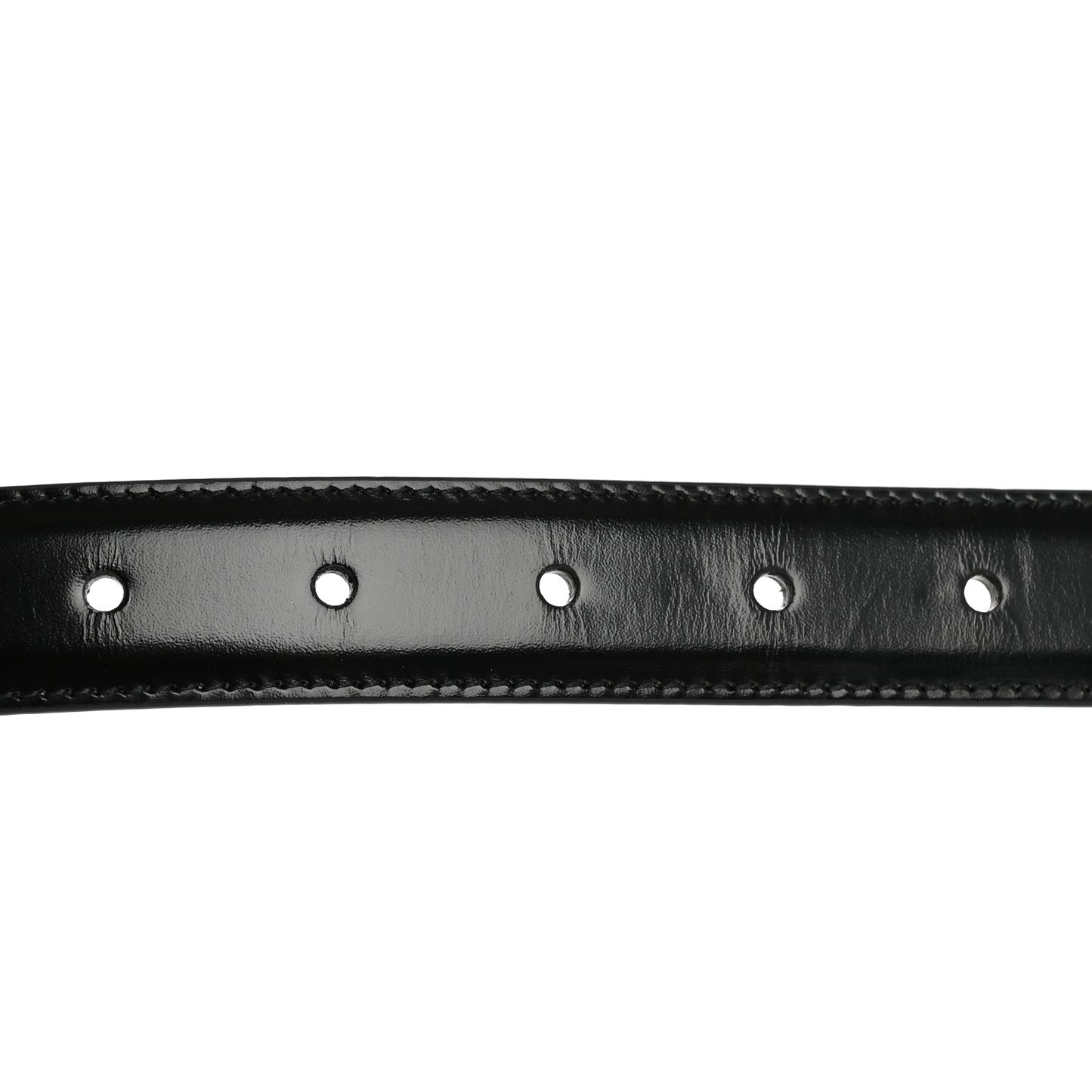 Box Calfskin Reversible 25mm Triomphe Belt 80 32 Black White Cotton